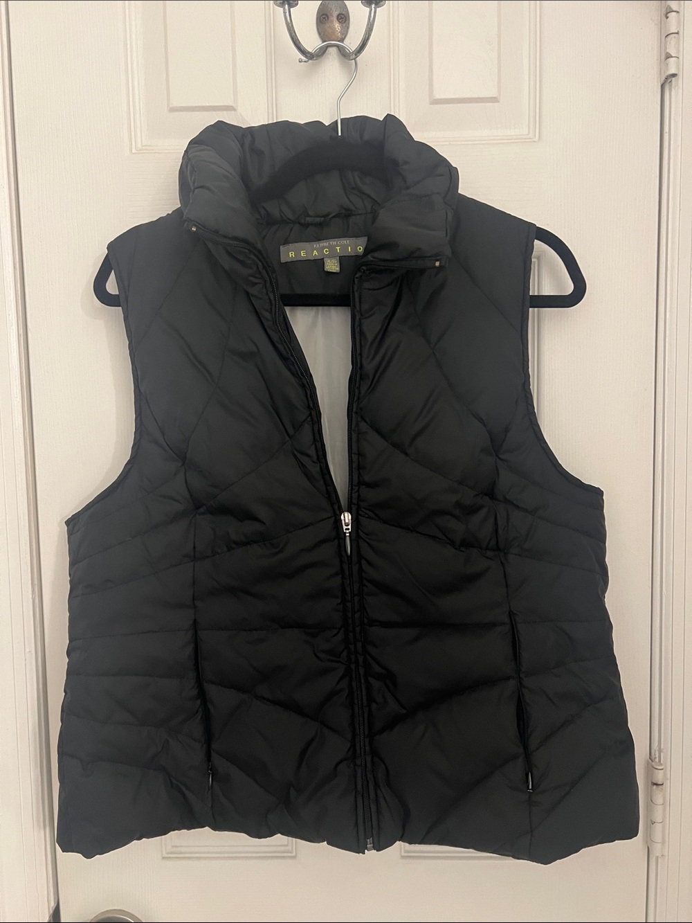 Kenneth Cole Reaction Women's Black Quilted Puffer Vest XL